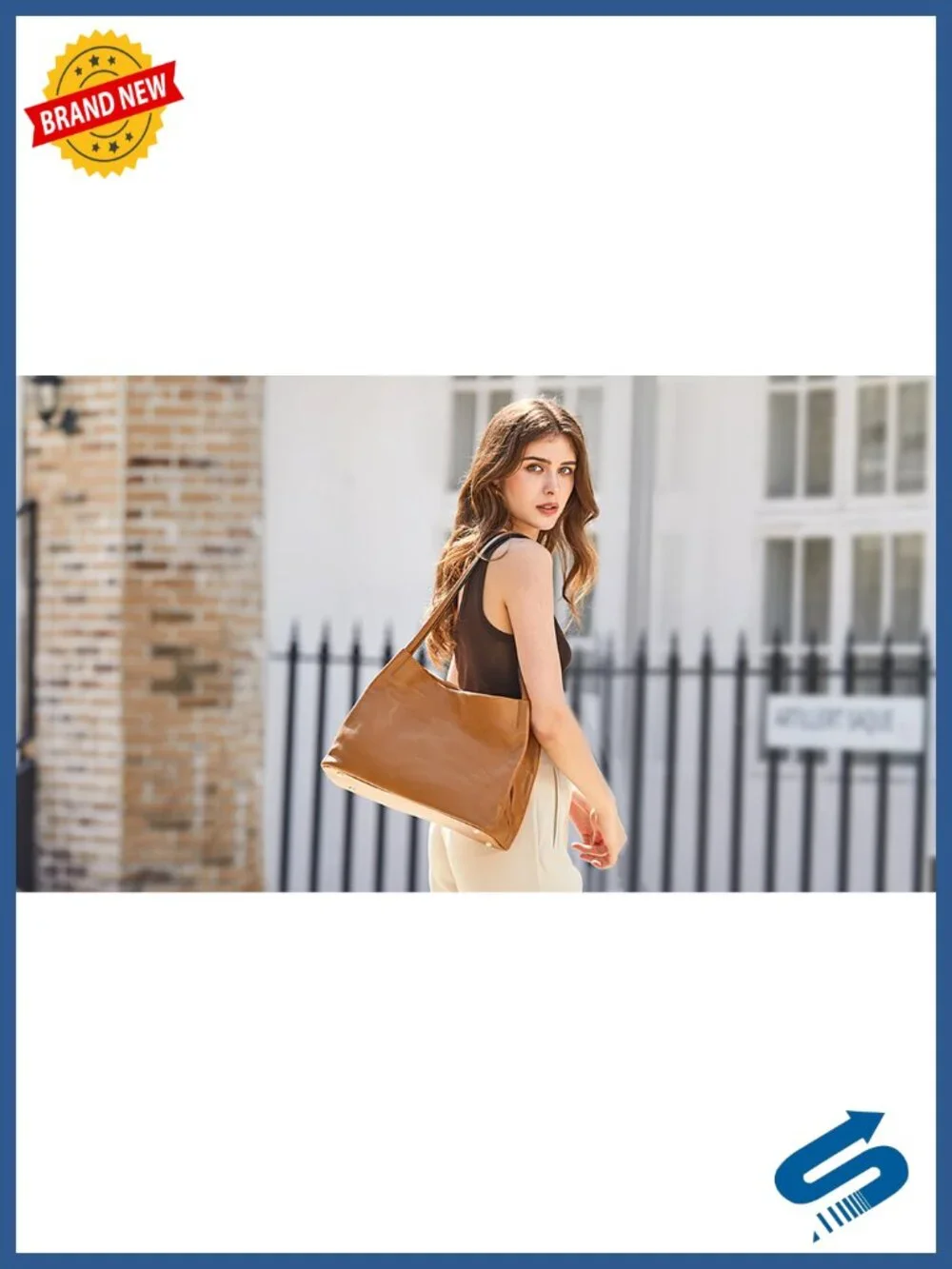 Leather Hobo Tote Purse for Women - Top Grain Cowhide, Lightweight, Roomy,